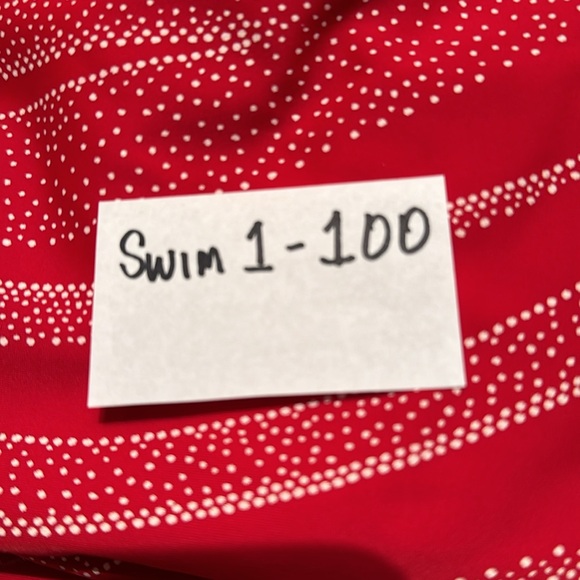 ANNE COLE COLLECTION 3 PCs red & white swim suit and cover-up, size 8, VGC - Picture 12 of 13